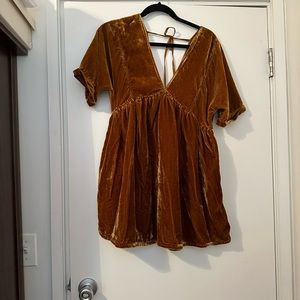 Free People Ivy Velvet Mini Dress. XS.